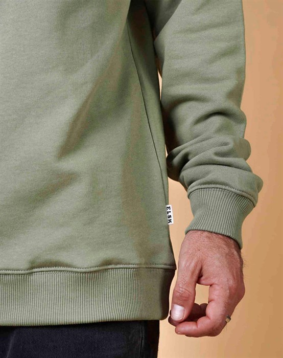 Wind Men's Raglan Sweatshirt - Olive Green